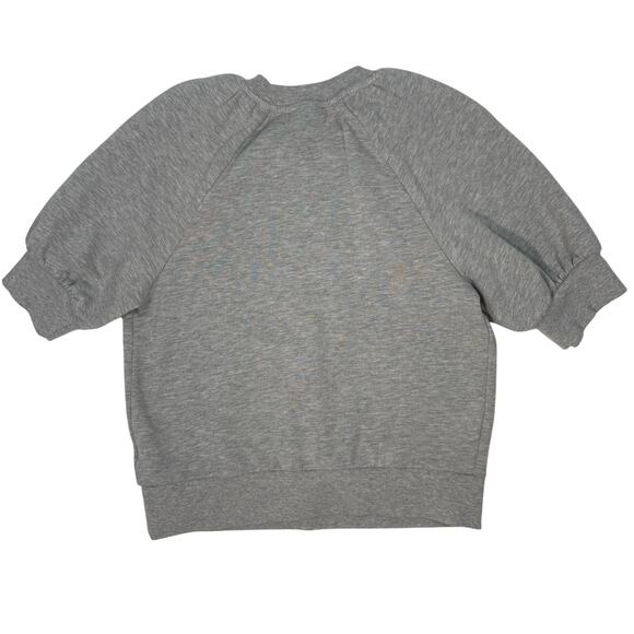Who What Wear Gray Short Sleeve Sweatshirt Women’s Small Casual Pullover - Picture 2 of 5